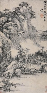 Shitao deep mountain traditional Chinese Oil Paintings